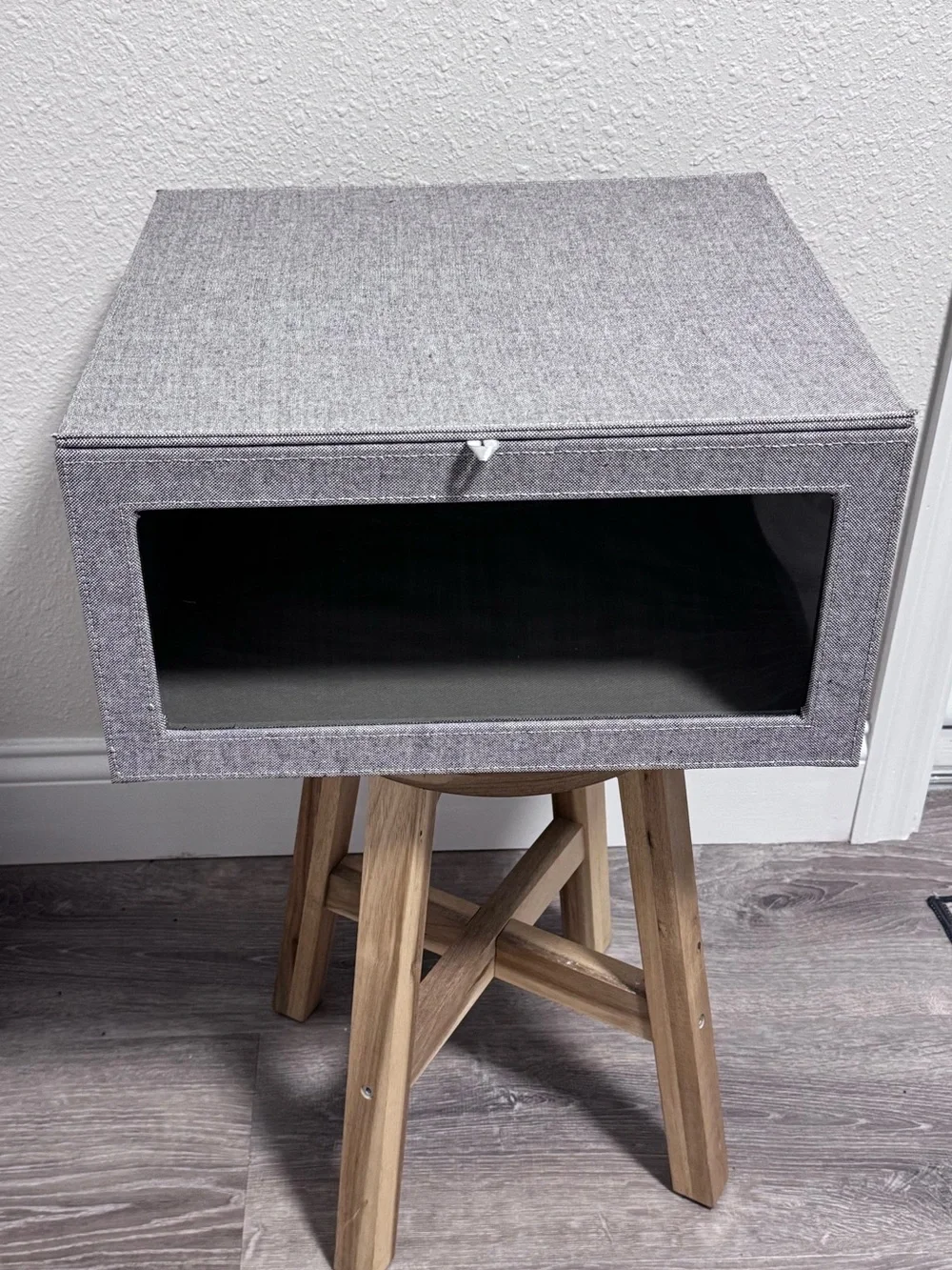 Cambridge Drop-Front Sweater Box in Grey - The Container Store EUC